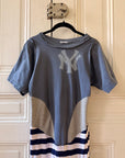 JJVINTAGE patchwork Yankees tee — handmade vintage reconstruction New York