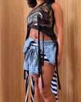 JJVINTAGE upcycled Harley Davidson one shoulder top— one of one vintage