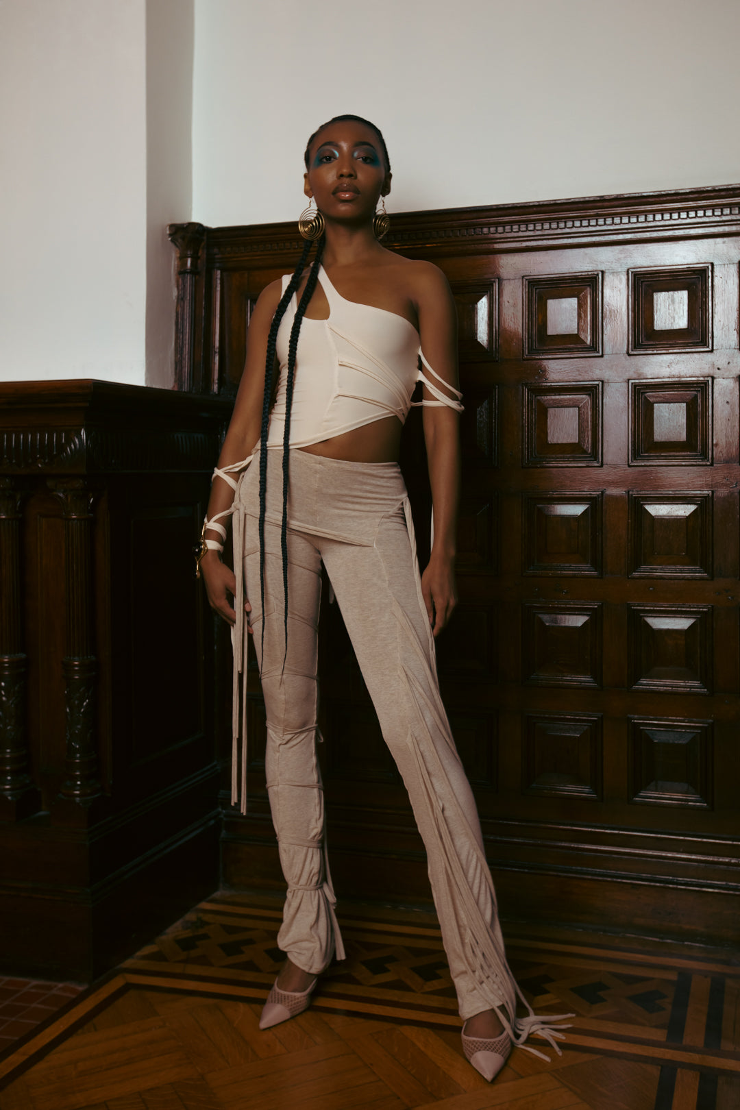 Strappy Mid-rise Pant - Oatmeal