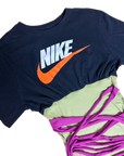 JJVINTAGE reworked vintage Nike wrap top — one of one upcycled sportswear NYC