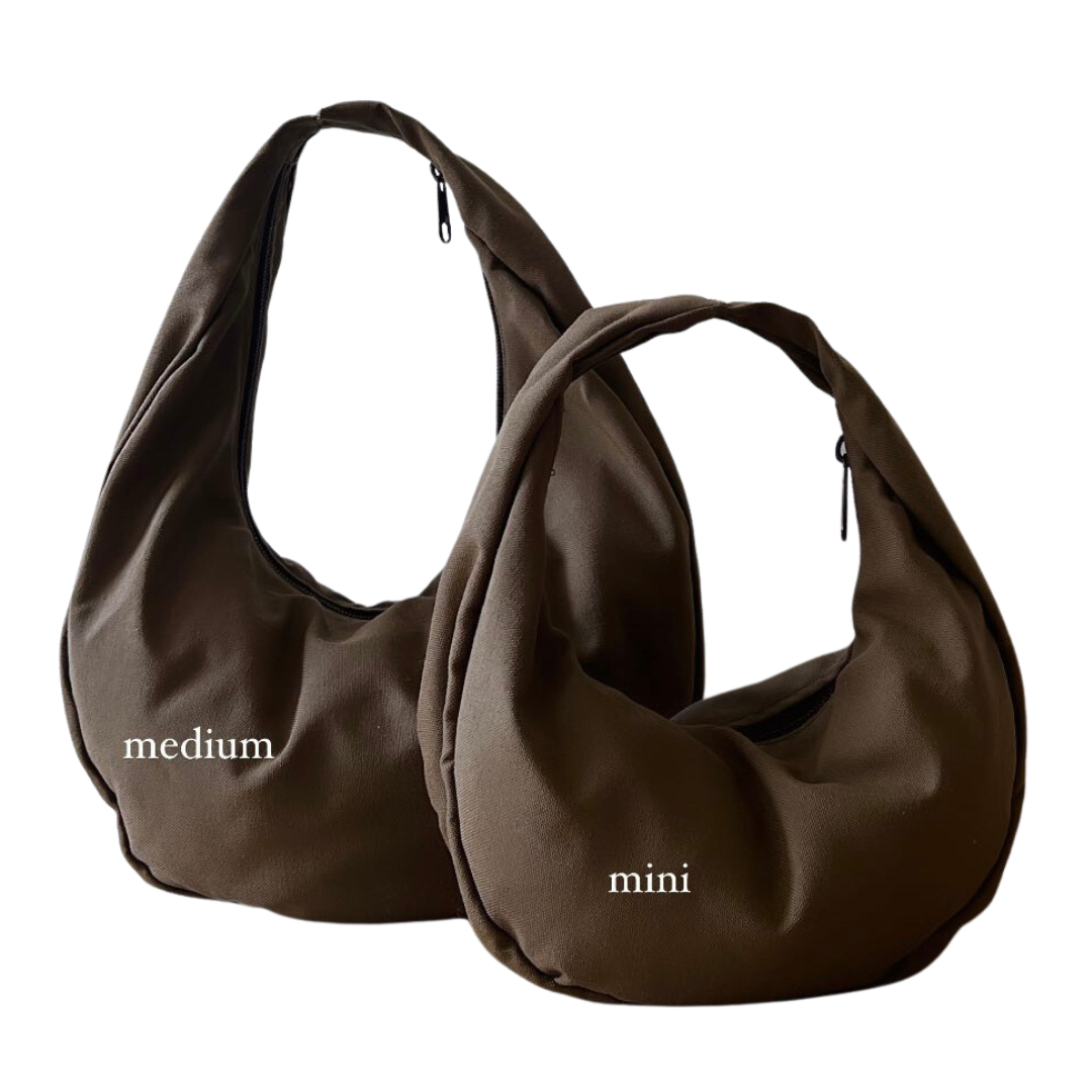 Tan Slouchy Moon Bag Small JJVINTAGE LLC